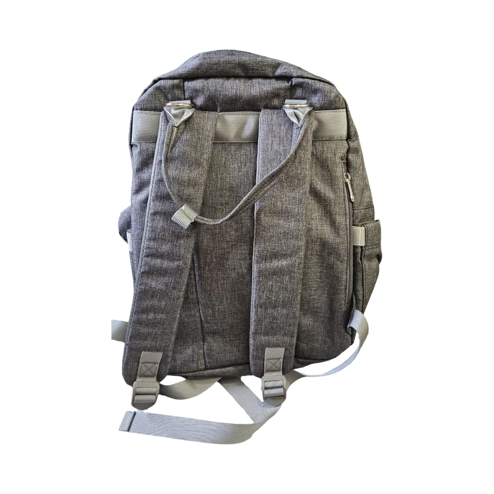 1 New Ruvalino Gray Baby Bag with Multiple Compartments